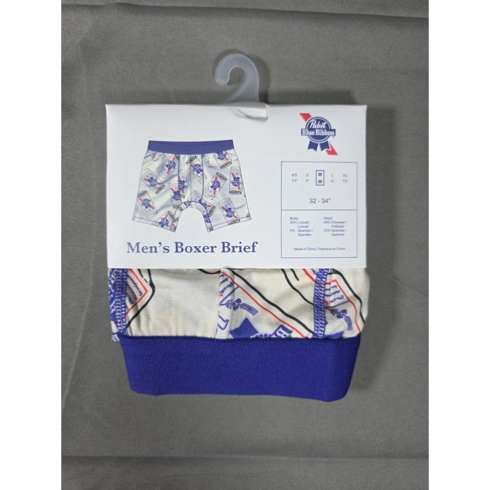 Men's Fun Boxer Brief - Papst Blue Ribbon‎ - M Medium
